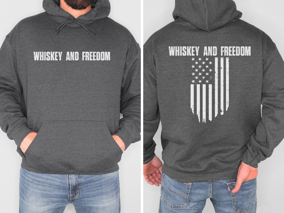 Whiskey and Freedom Hooded Sweatshirt
