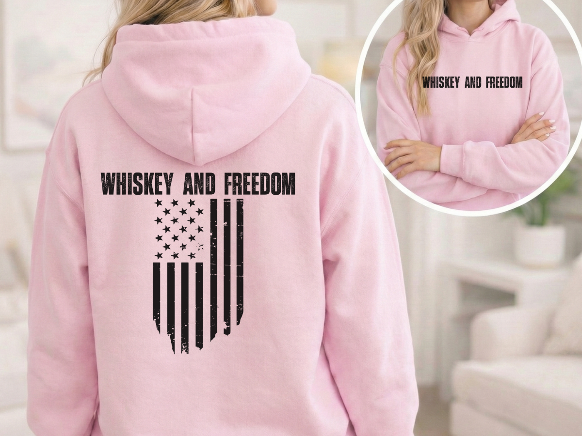 Whiskey and Freedom Hooded Sweatshirt