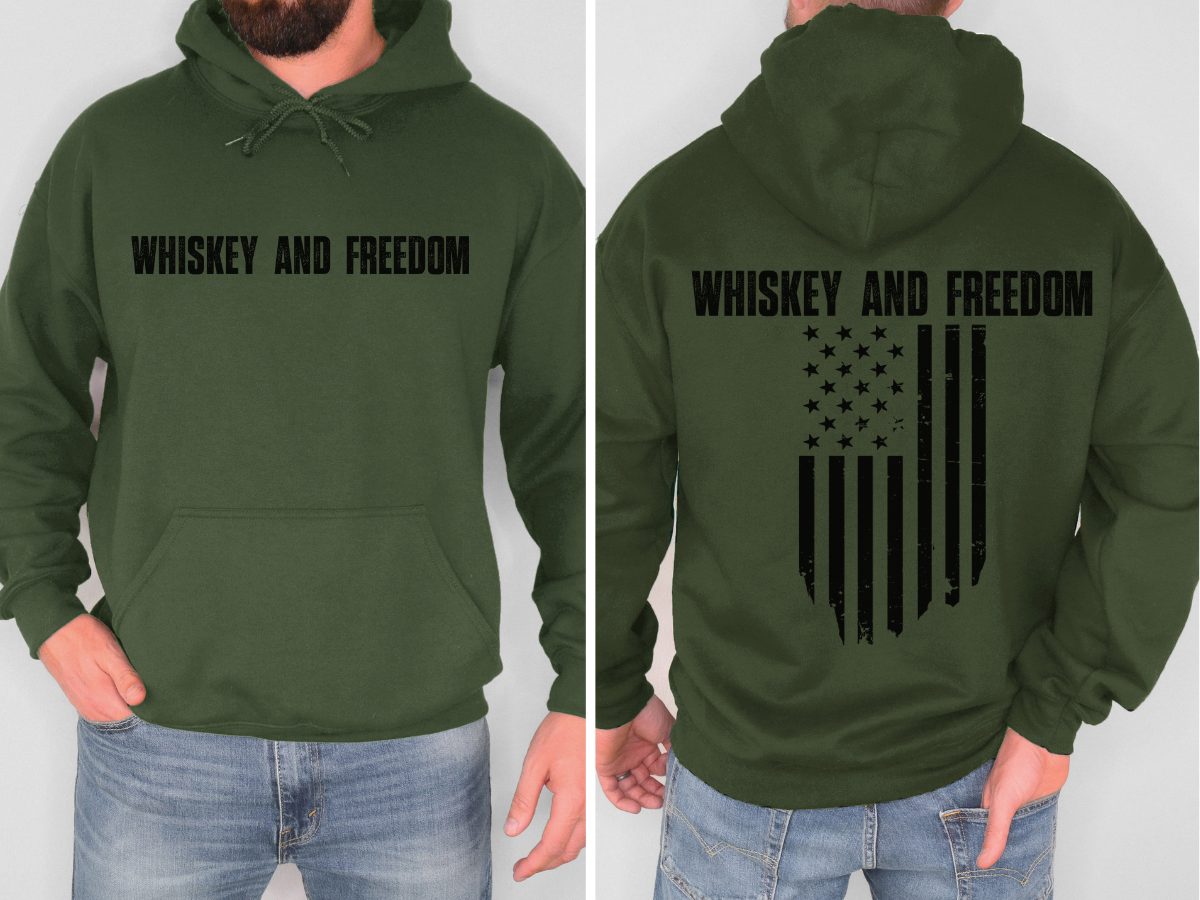 Whiskey and Freedom Hooded Sweatshirt