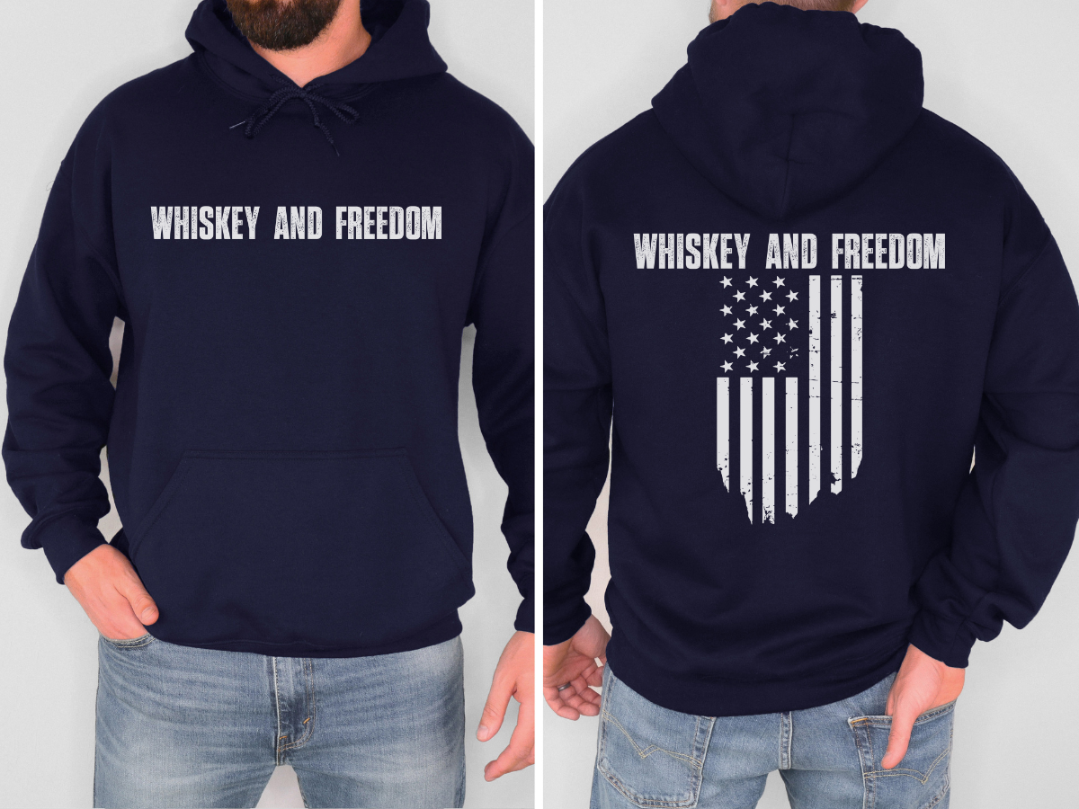 Whiskey and Freedom Hooded Sweatshirt