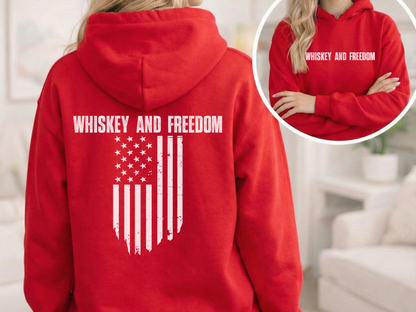 Whiskey and Freedom Hooded Sweatshirt