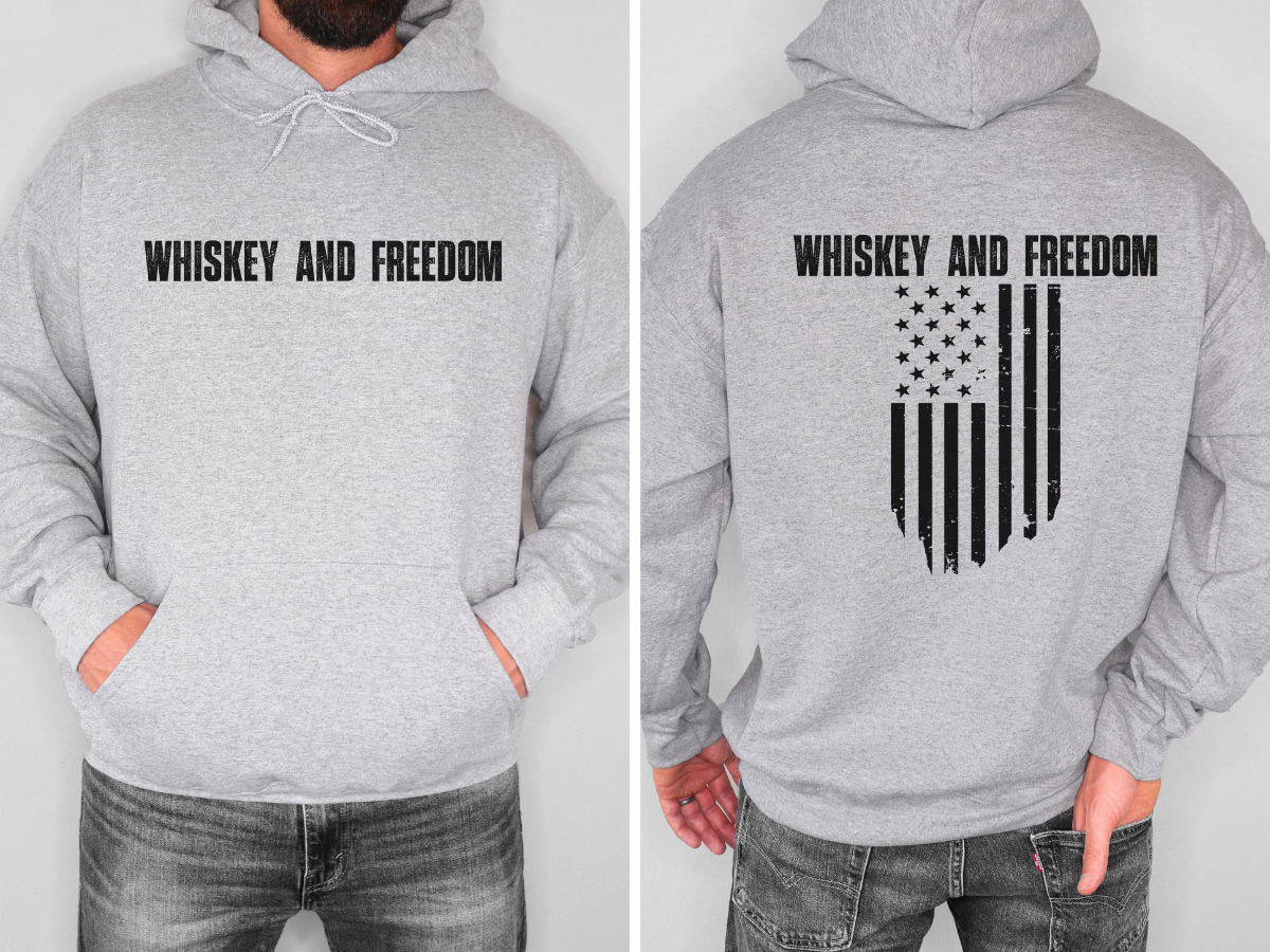 Whiskey and Freedom Hooded Sweatshirt