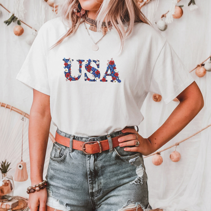 USA Floral T-Shirt