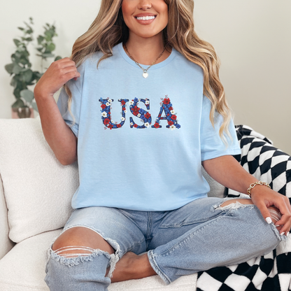 USA Floral T-Shirt