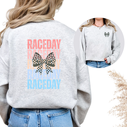 RACEDAY with Bow Crewneck Sweatshirt