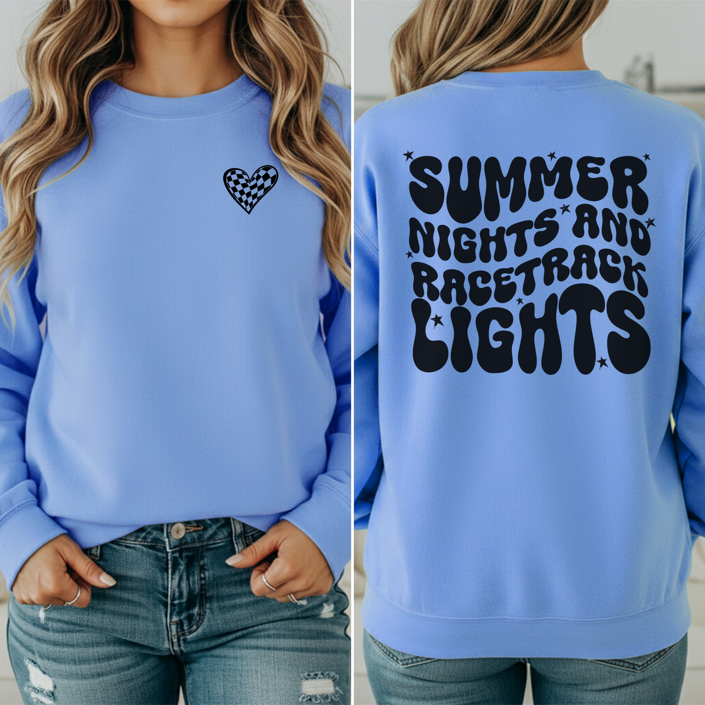 Summer Nights Racetrack Lights Crewneck Sweatshirt