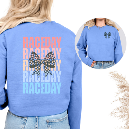 RACEDAY with Bow Crewneck Sweatshirt