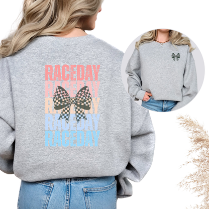 RACEDAY with Bow Crewneck Sweatshirt