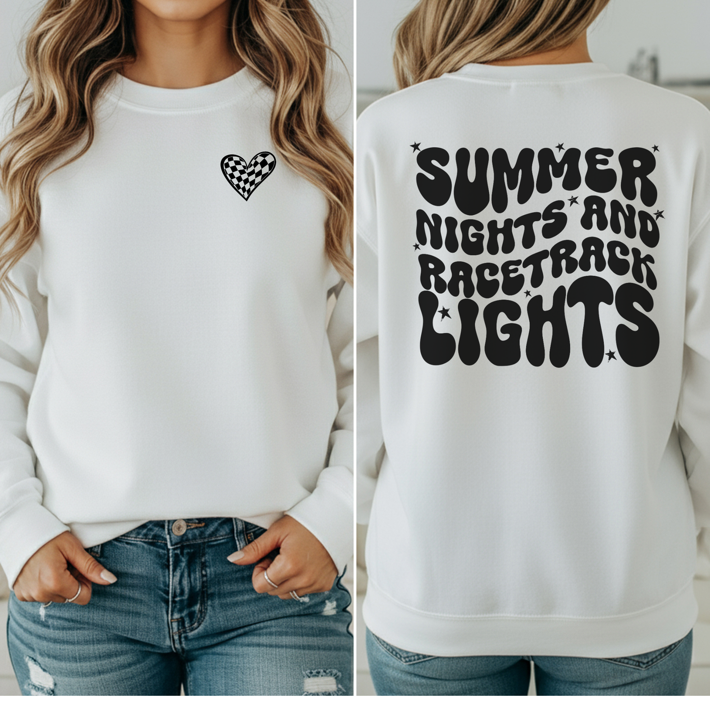 Summer Nights Racetrack Lights Crewneck Sweatshirt